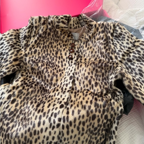 Carelli Dolly Leopard Print Fur Jacket - Picture 4 of 5